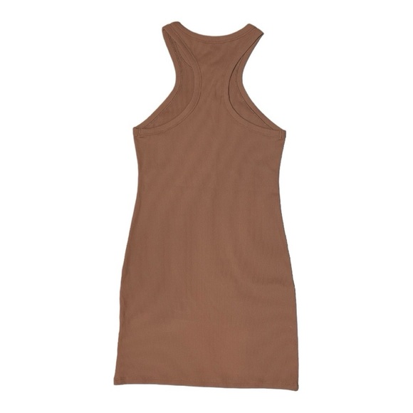 Aritzia Babaton Sculpt Ribbed Racerback Mini Dress in Brown, Size L - Picture 6 of 17